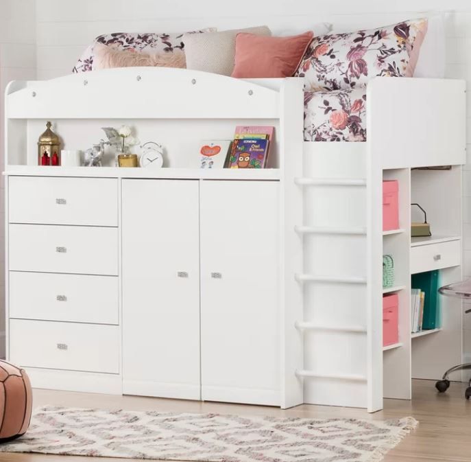 Tiara Twin Low Loft Bed thumbnail 2