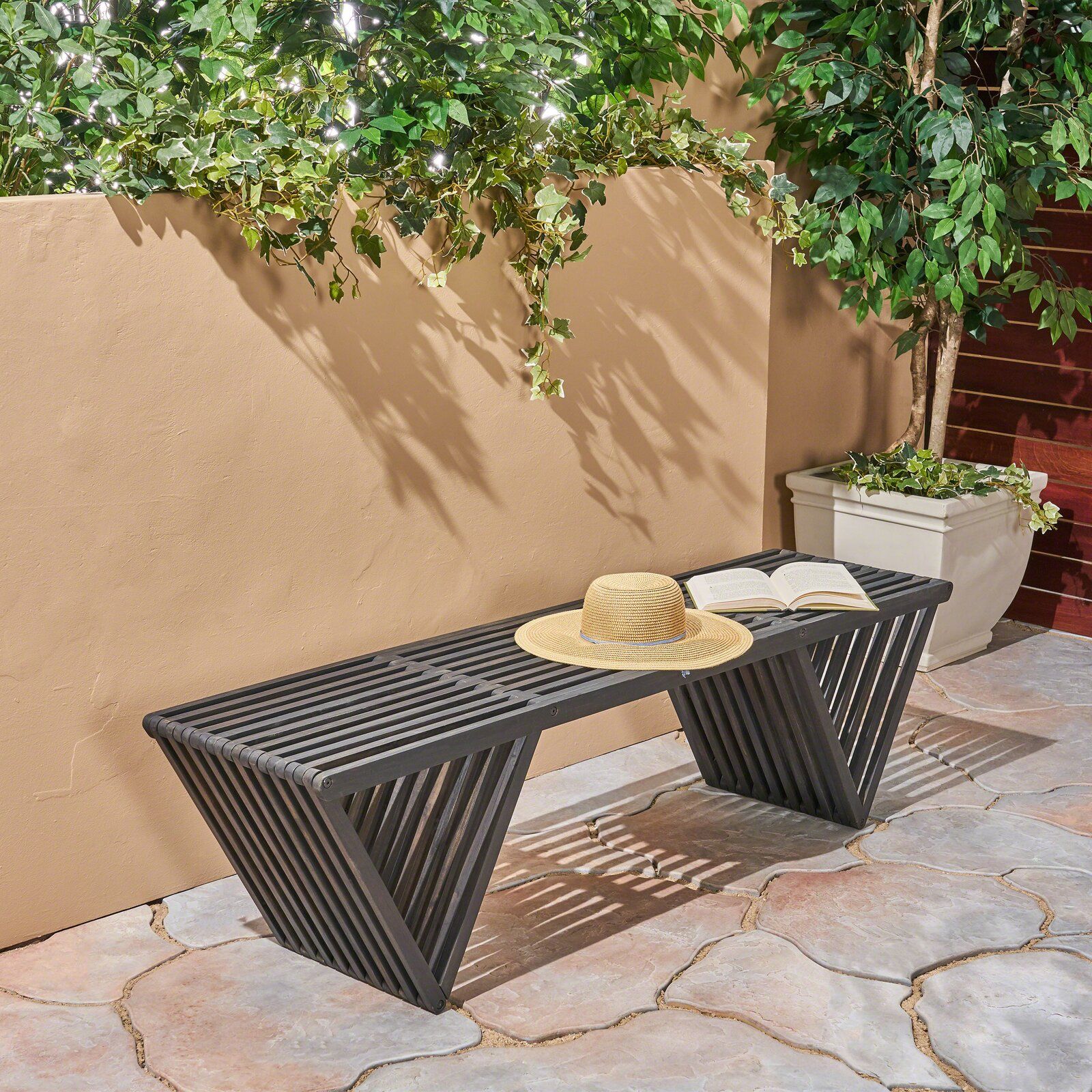 Byington Acacia Outdoor Bench thumbnail 2