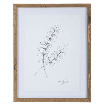 Sketched Branch Framed Wall Decor — view 1