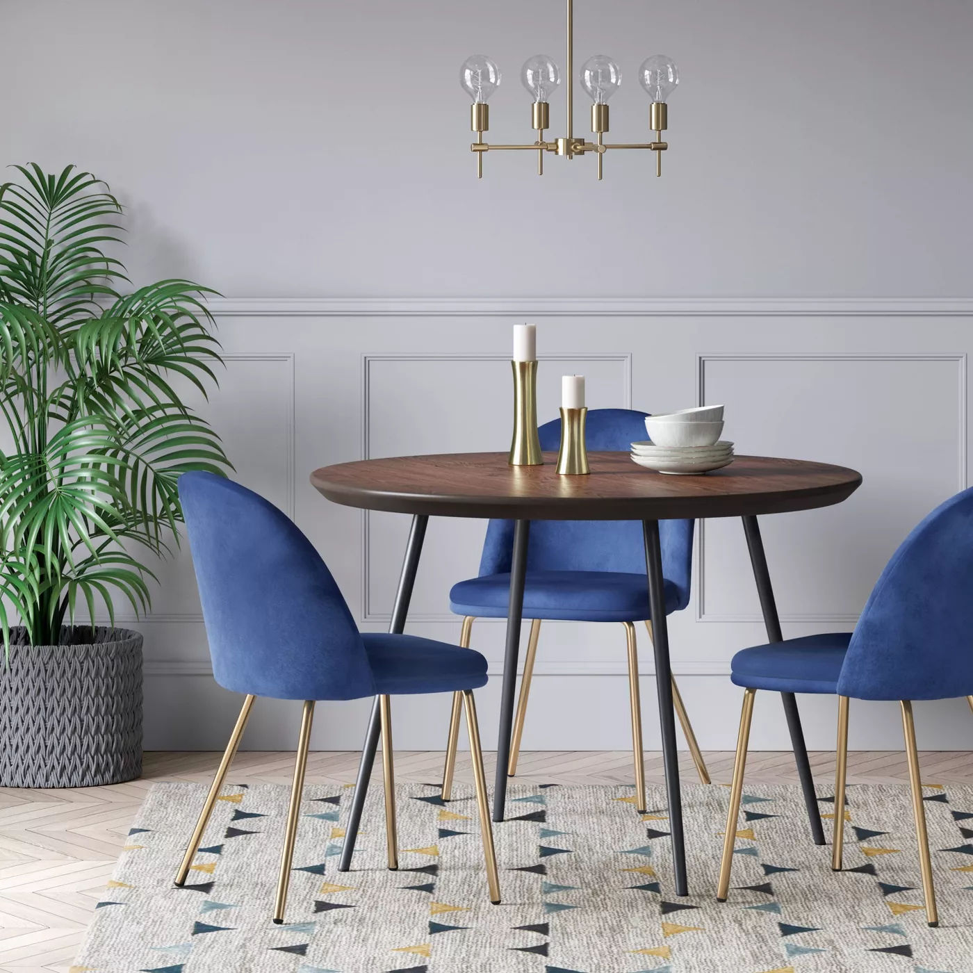 Set of 2 Nils Brass Base Dining Chair  Project 62 thumbnail 6