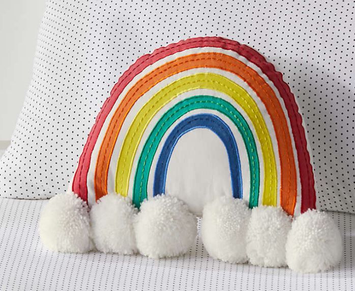 Rainbow Throw Pillow With Insert-16"x12" thumbnail 2