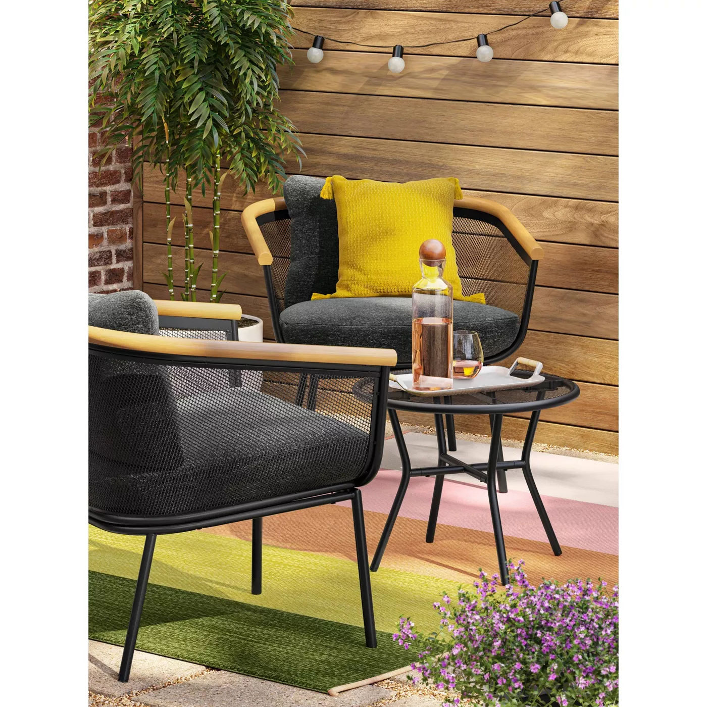 Bangor Patio Dining Chair Black thumbnail 6