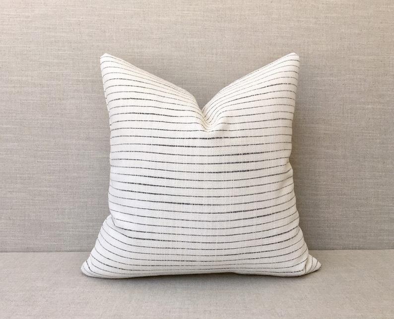 White and Black Pillow Cover No Insert-26"x26" — view 1