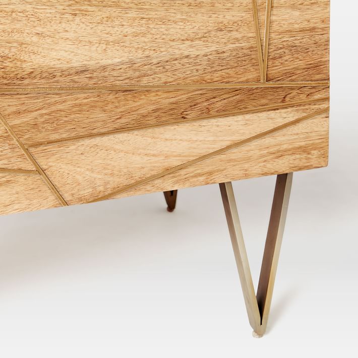 Roar & Rabbit Brass Geo Inlay Nightstand thumbnail 4