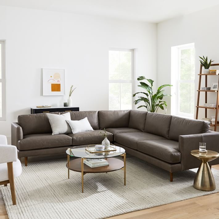 Haven Loft Leather 3-Piece L-Shaped Sectional thumbnail 2