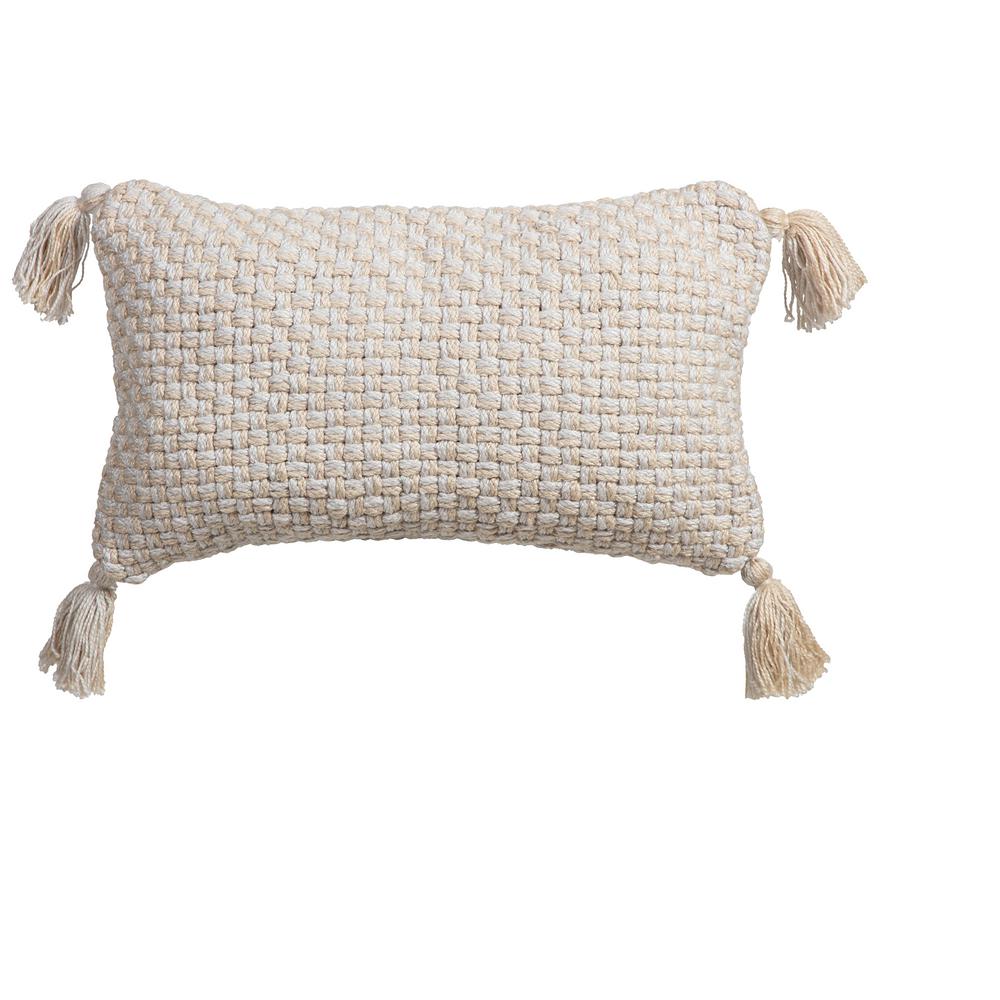 Aritizia Outdoor Lumbar Throw Pillow with Corner Embellishments With Insert-20"x12" — view 1