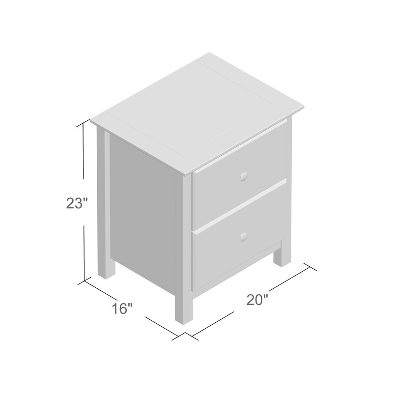 Shaker 2 Drawer Nightstand thumbnail 3