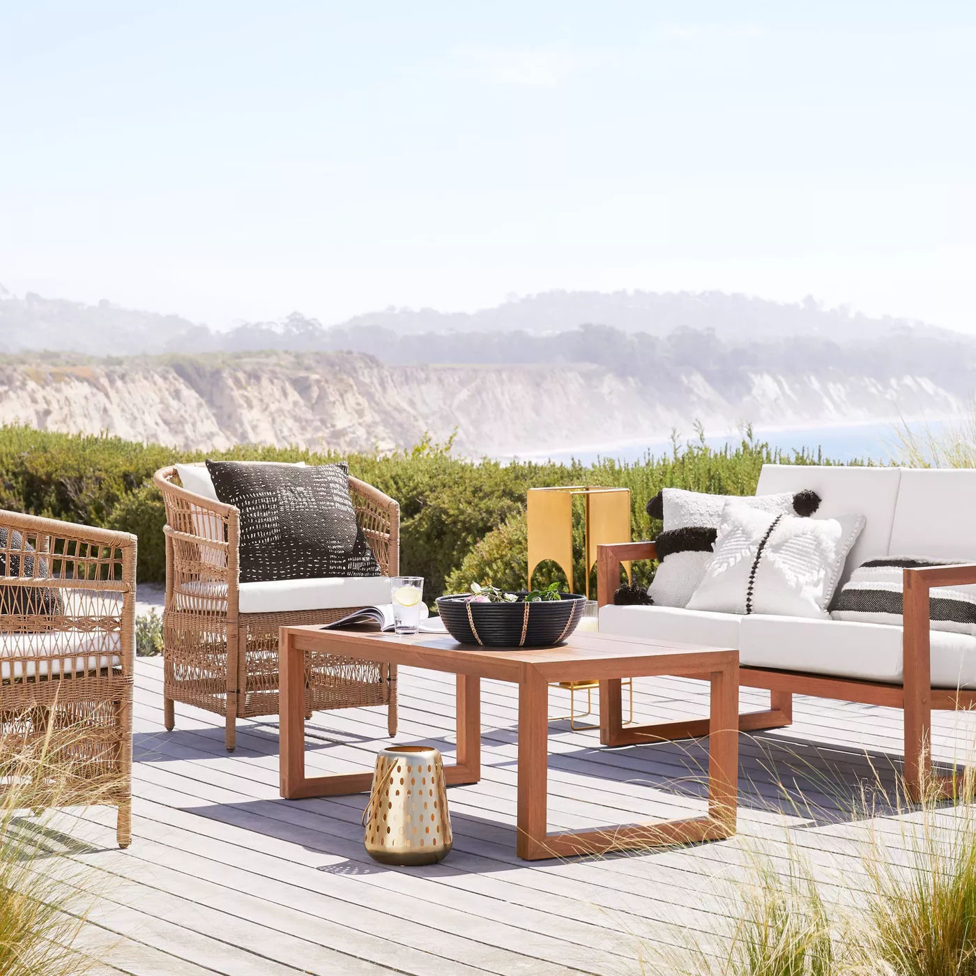 Mulberry 2pk Patio Chair Natural Threshold thumbnail 6