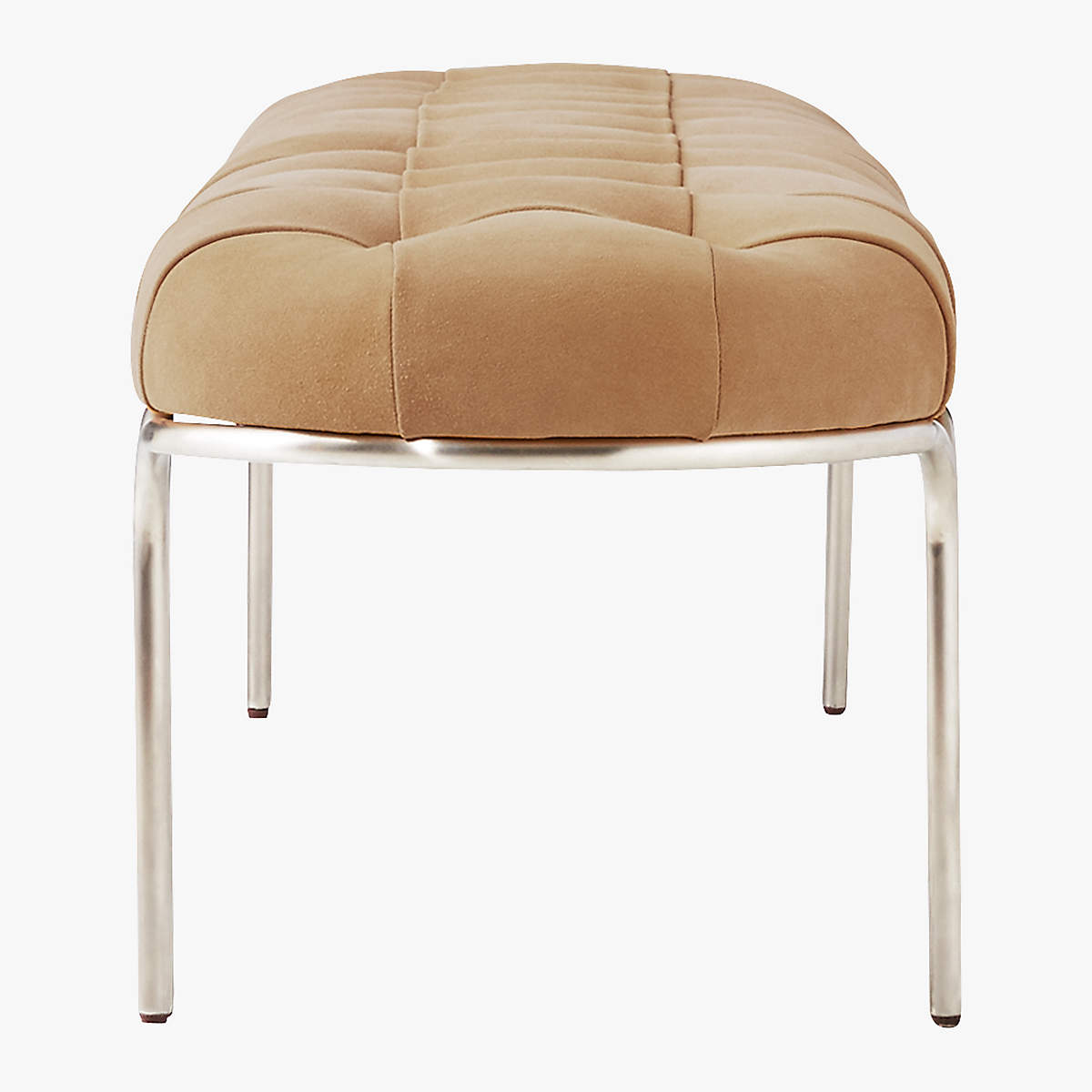 LUXEY TUFTED SUEDE BENCH thumbnail 4