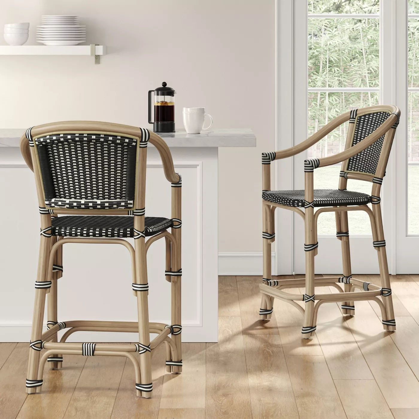 Parksley Rattan and Woven Counter Stool thumbnail 6