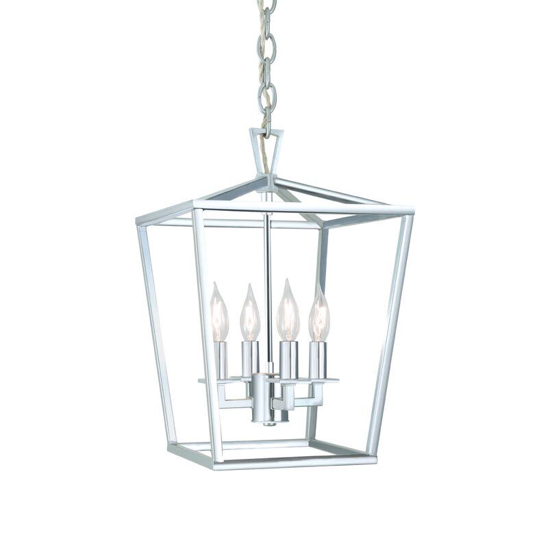 Daxton Cage 4-Light Geometric Chandelier — view 1