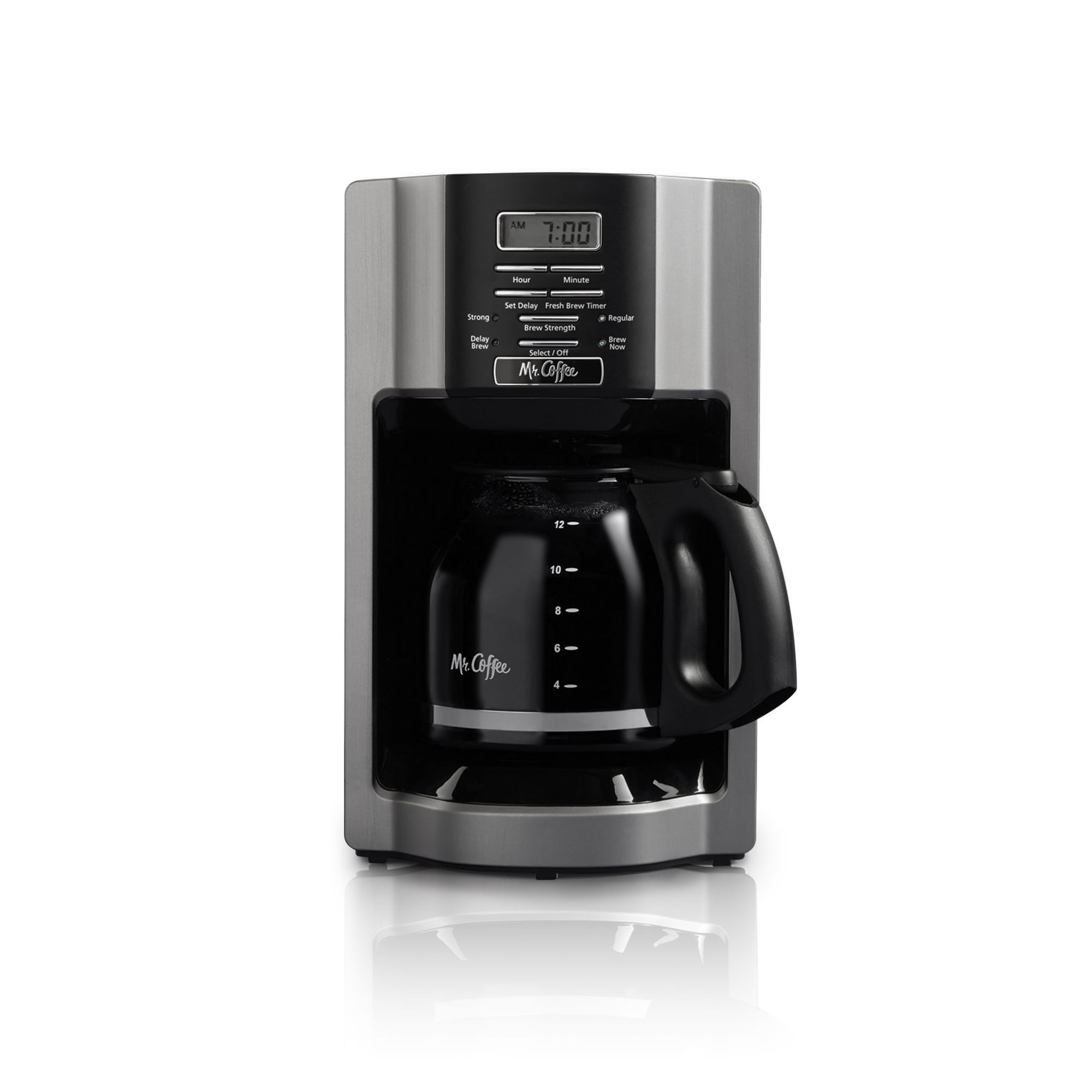 Mr Coffee 12 Cup Automatic Drip Coffee Maker BlackSilve — view 1