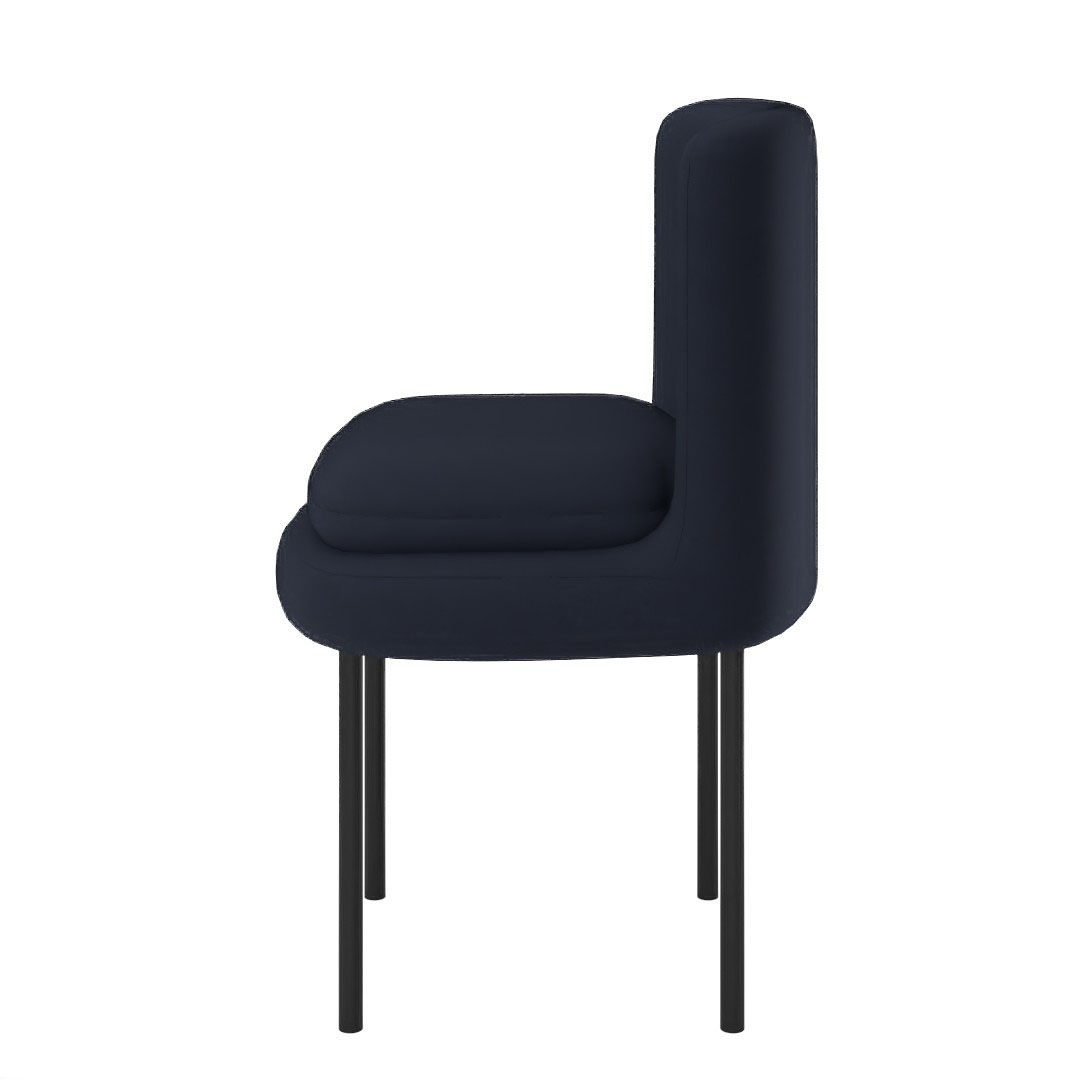 Modern Curved Upholstered Dining Chair thumbnail 2