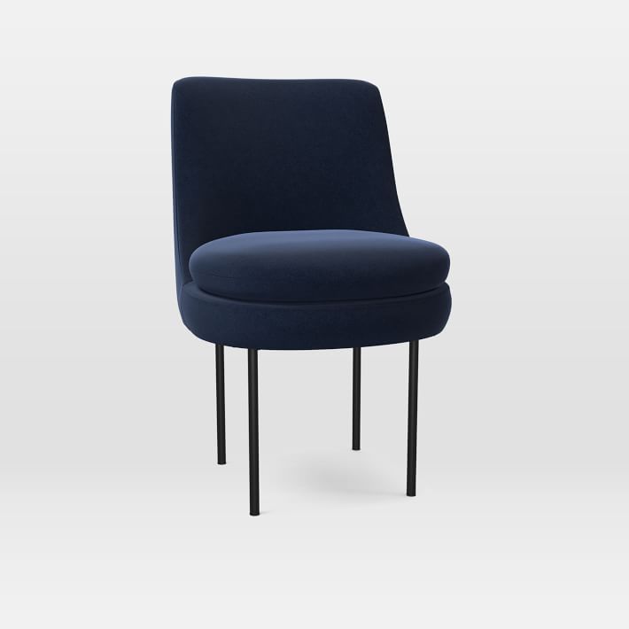 Modern Curved Upholstered Dining Chair thumbnail 3