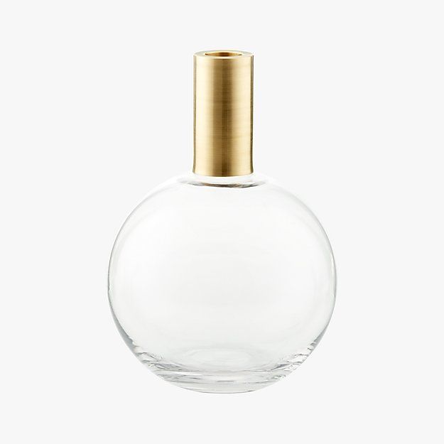 Florence Brass and Glass Vase thumbnail 3