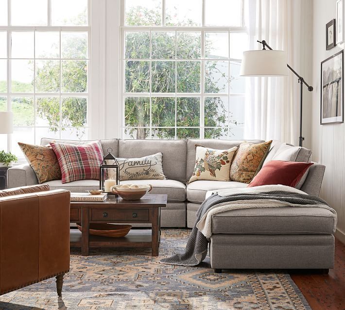 Pearce Square Arm 3-Piece Bumper Sectional (121") thumbnail 5