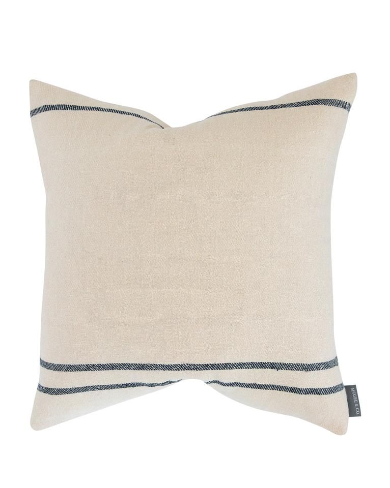 Abigail Silk Stripe Pillow Cover No Insert- 22"x22" — view 1