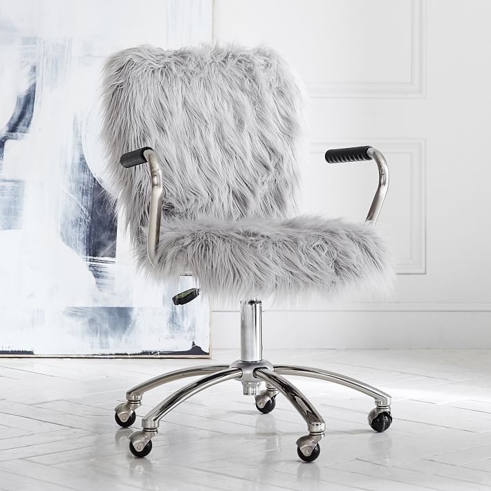 Himalayan Armless Swivel Desk Chair, Rose Himalayan thumbnail 4