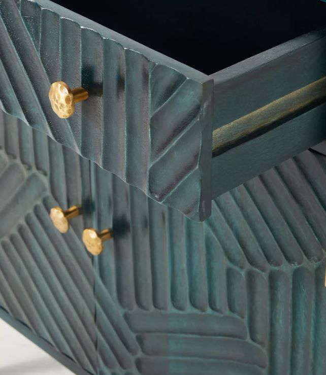 Handcarved Paje Entryway Cabinet thumbnail 3