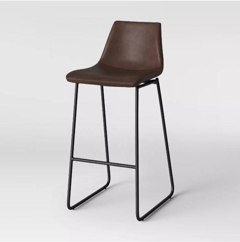 Bowden Faux Leather Barstool thumbnail 2