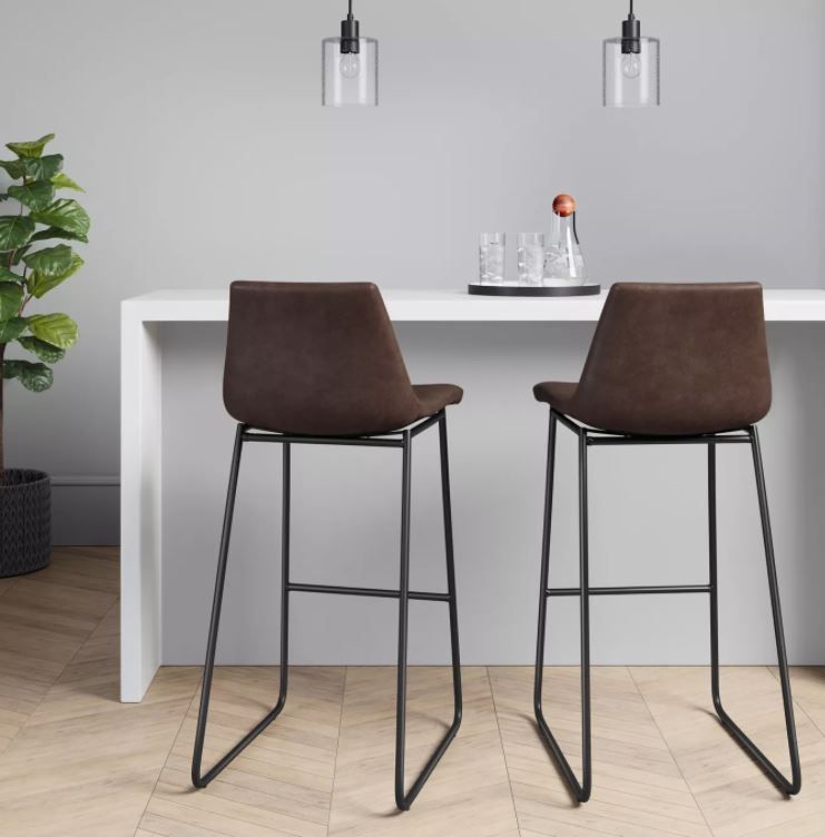 Bowden Faux Leather Barstool thumbnail 5