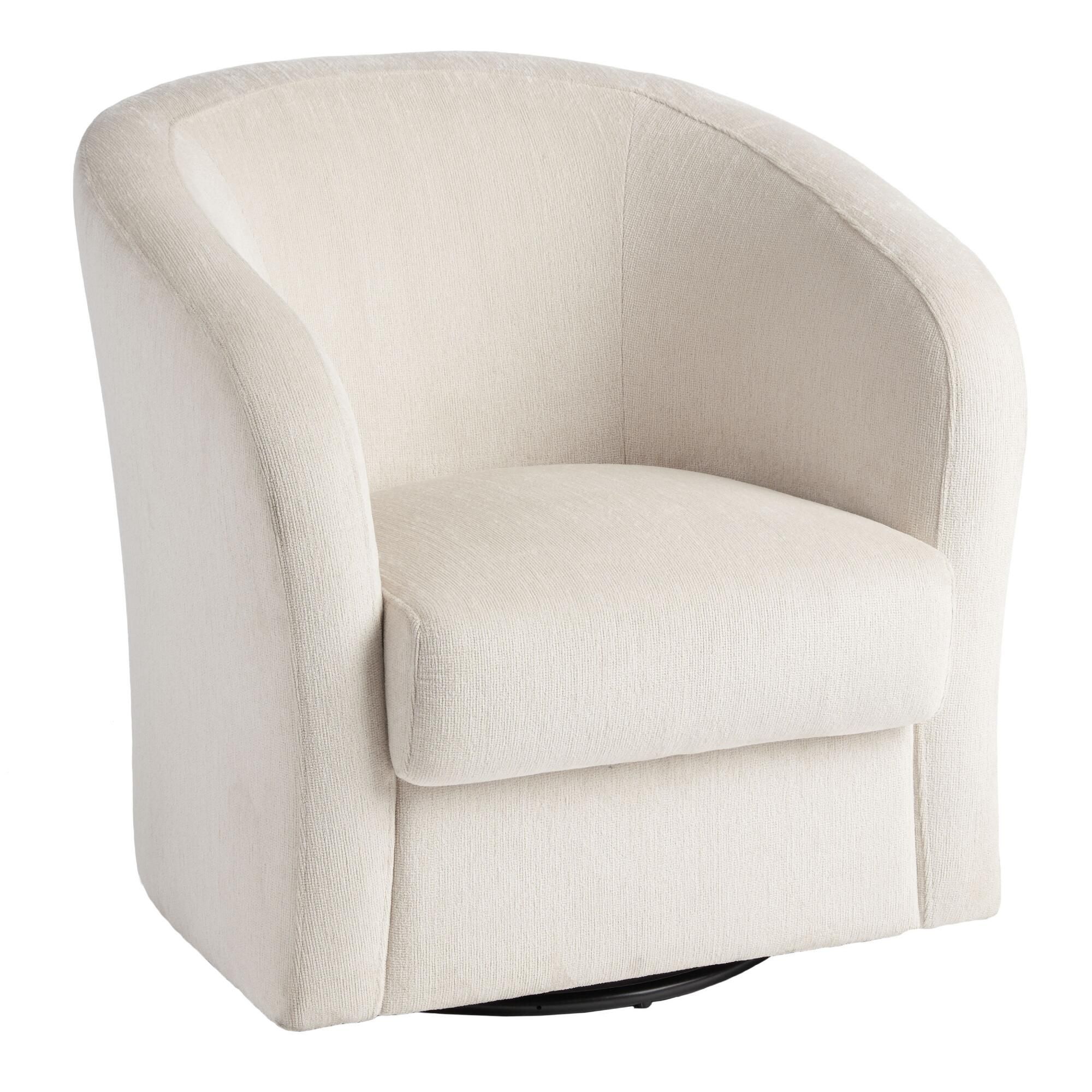 Ivory Megan Swivel Chair — view 1