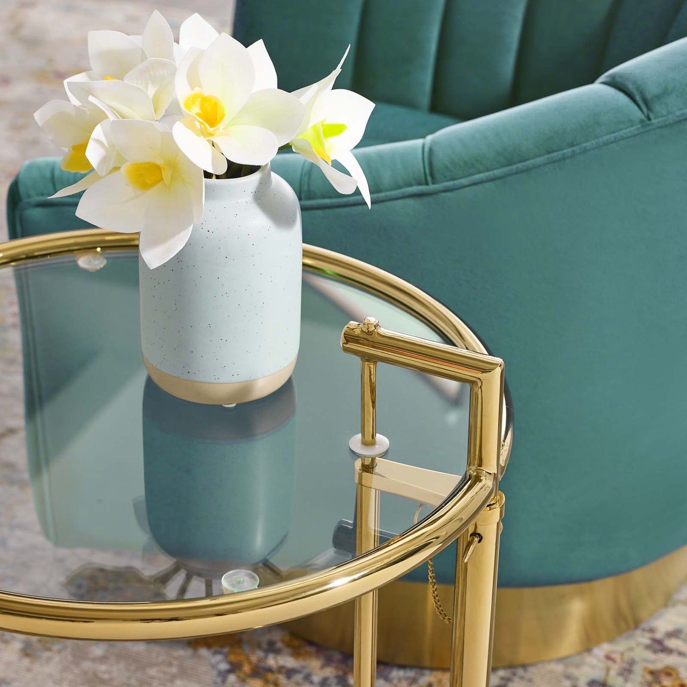 Eileen Gold Stainless Steel End Table thumbnail 5