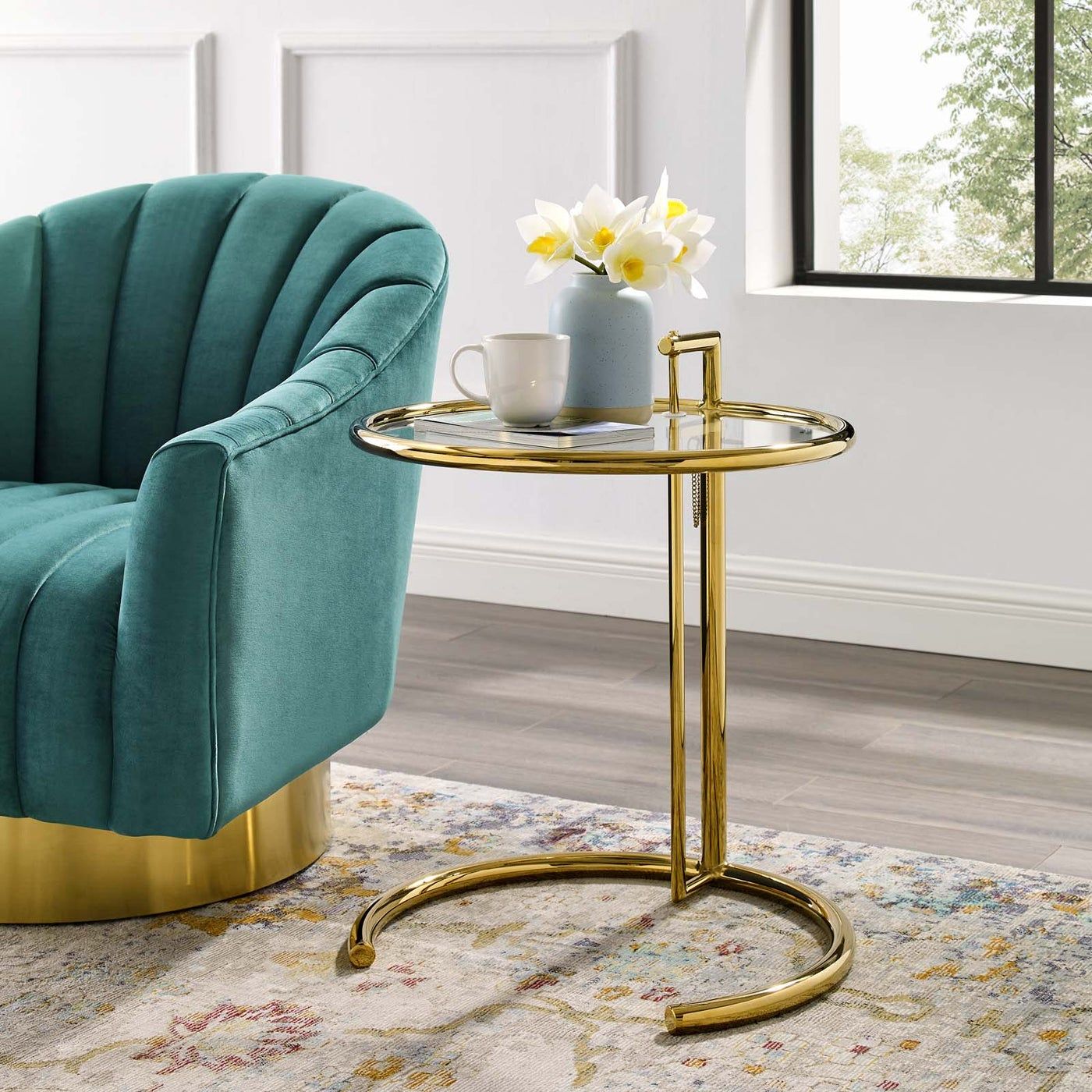 Eileen Gold Stainless Steel End Table thumbnail 6