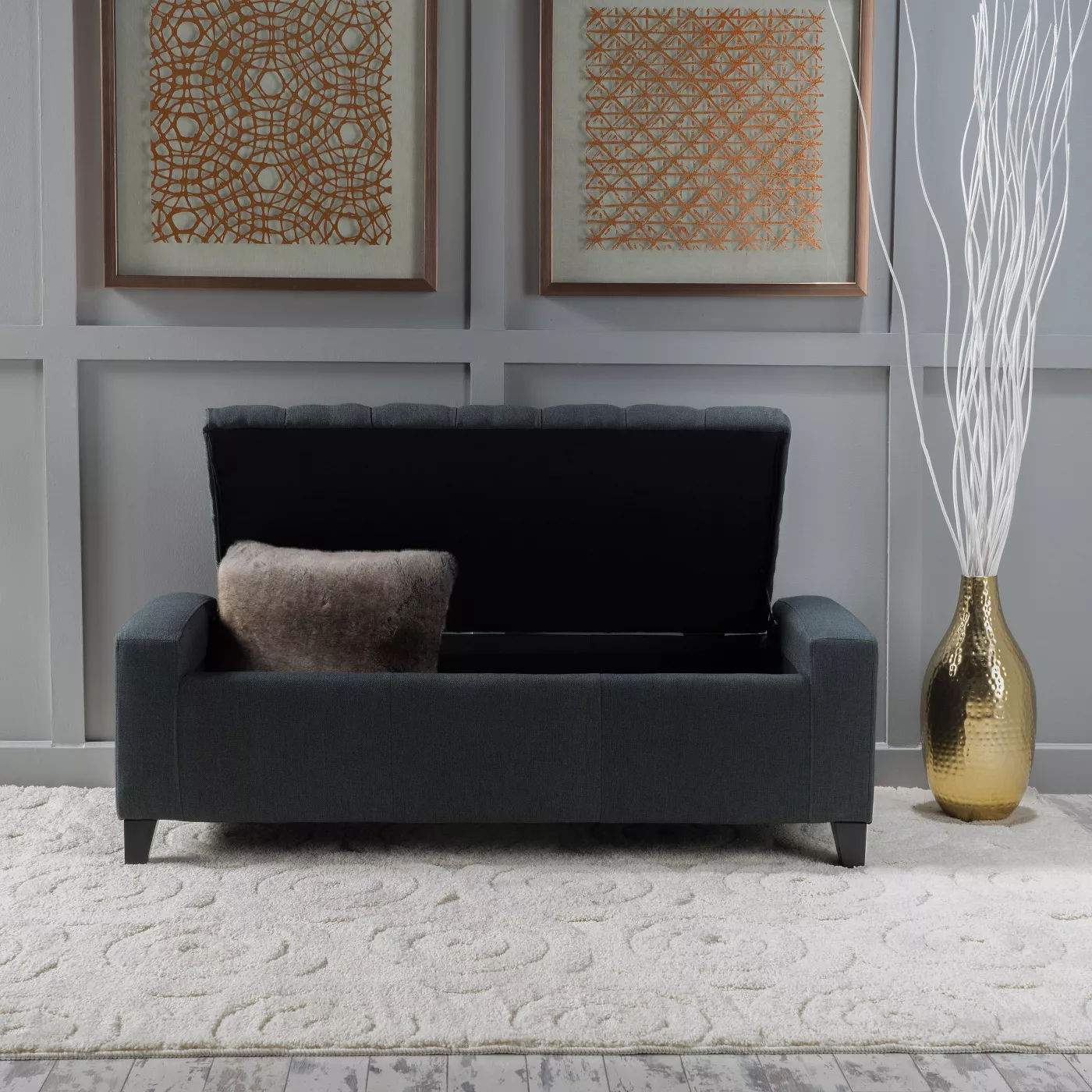 Hikaru Storage Ottoman - Christopher Knight Home thumbnail 5