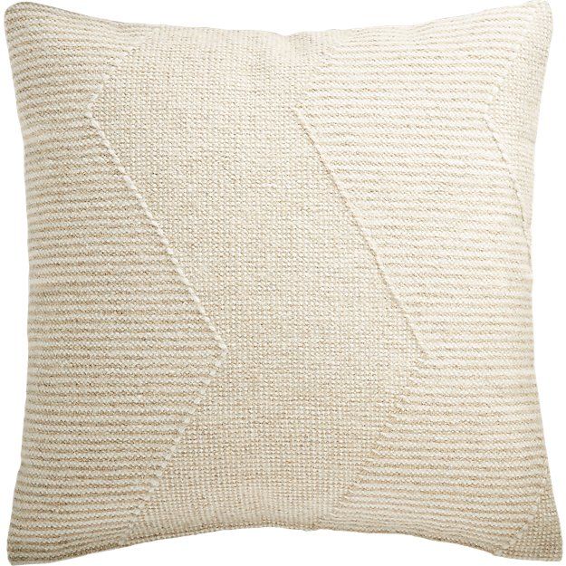 Bias Natural Pillow With Insert-23"x23" thumbnail 2