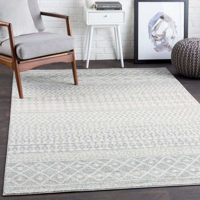 Borgen Geometric Gray Area Rug — view 1