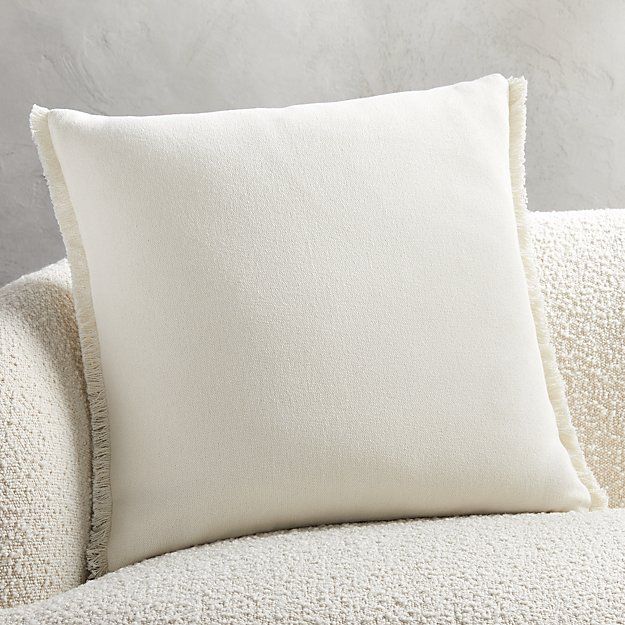 FLOTA WHITE FRINGE PILLOW thumbnail 2