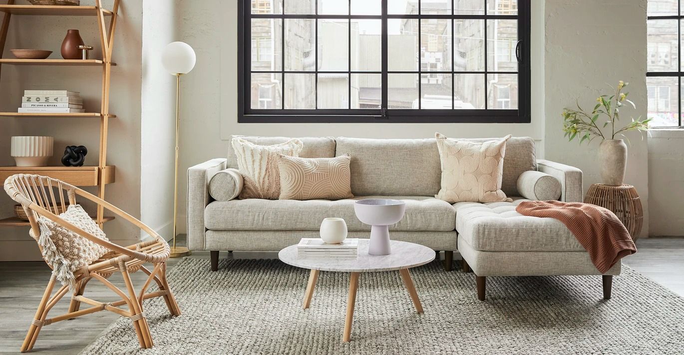 Sven Birch Ivory Right Sectional Sofa thumbnail 2