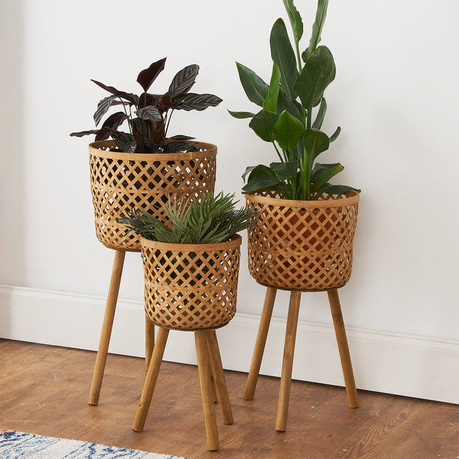 WOVEN STANDING BASKET Small — view 1