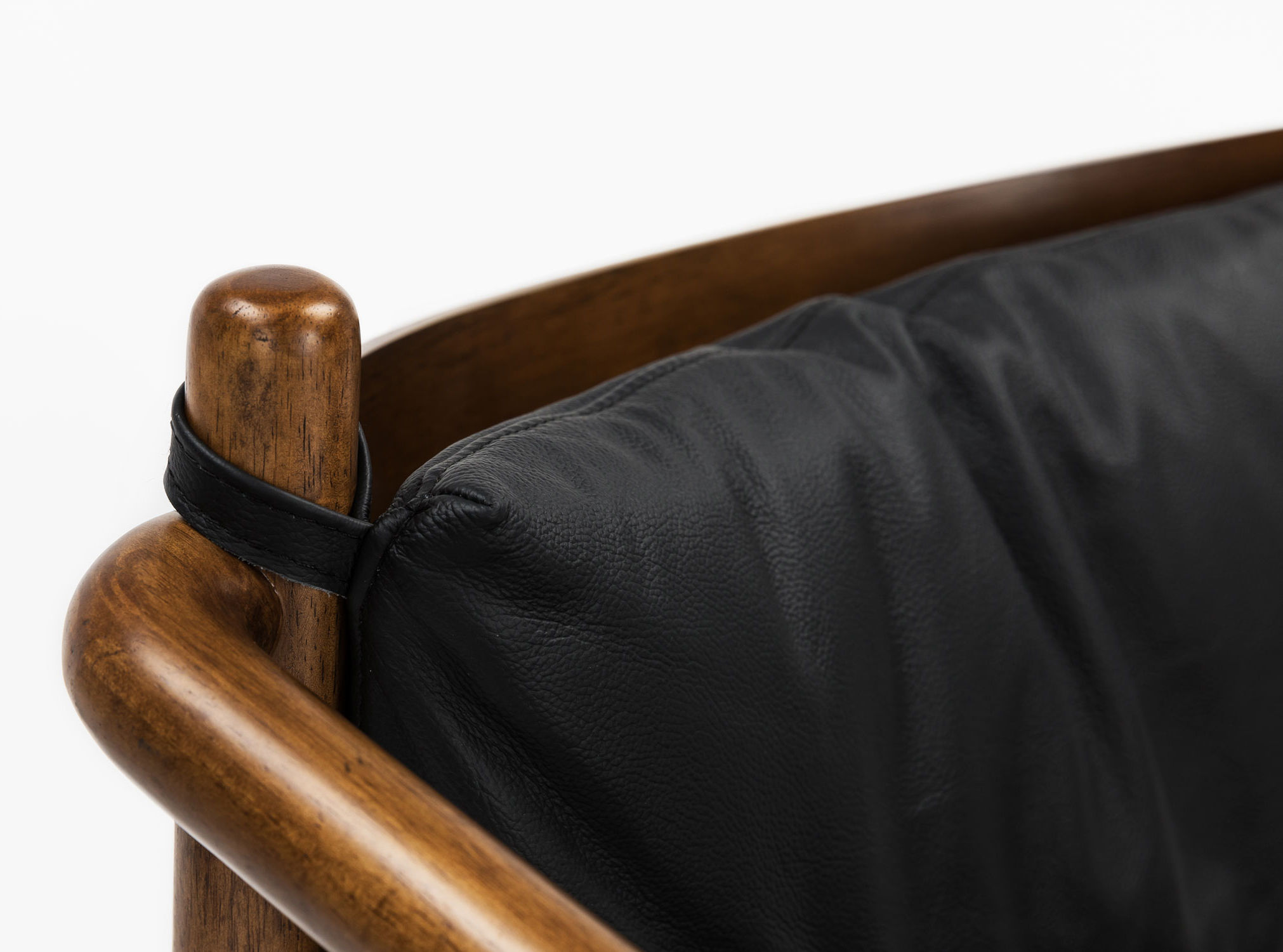 Lento Black Leather Lounge Chair thumbnail 6