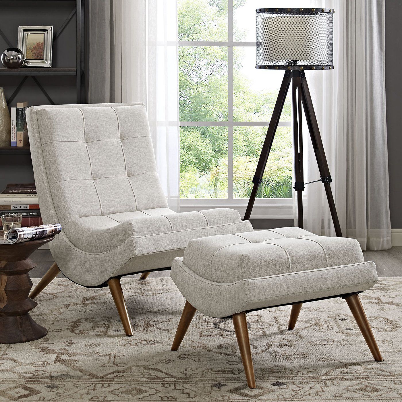 Prome Lounge Chair and Ottoman Set thumbnail 5