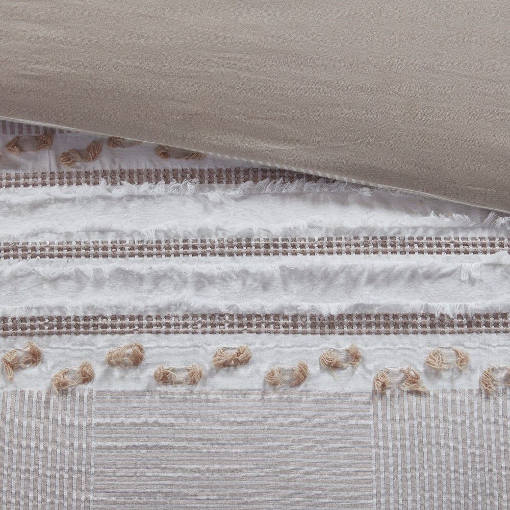 Lennon Organic Cotton Jacquard Comforter Set King Cal thumbnail 3