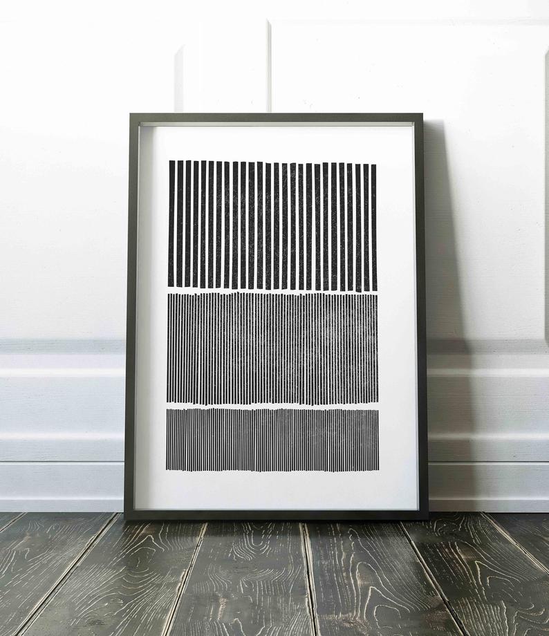Mid Century Modern Prints Living Room — view 1