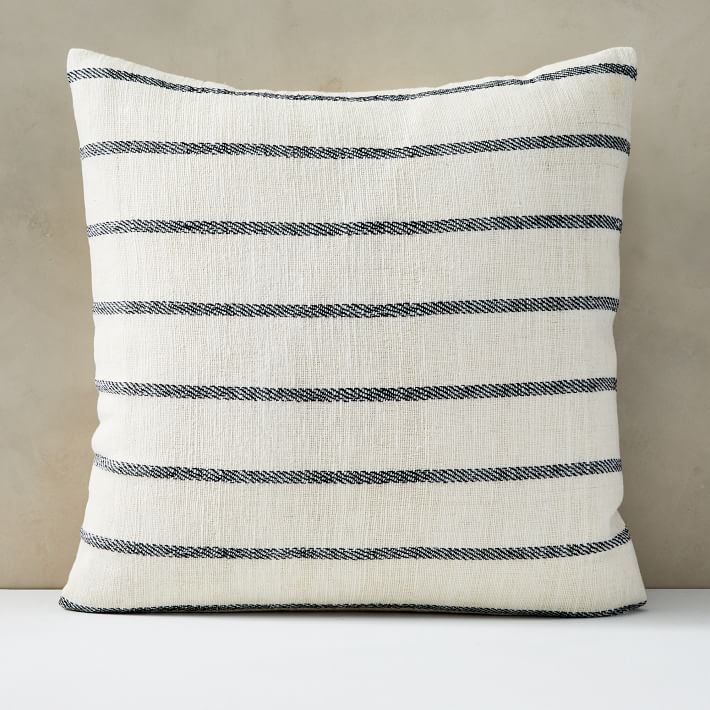 Cotton Silk Simple Stripe Pillow Cover No Insert-24"x24" thumbnail 2