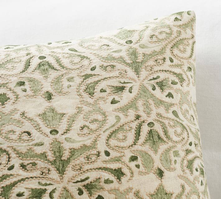 Reilley Linen Embroidered Pillow Covers No Insert-22"x22" thumbnail 5