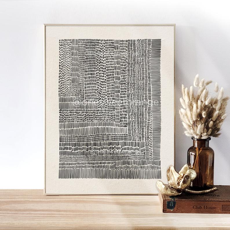 Geometric Minimalist Art Line Art Poster Line Drawing Print Line Art Modern Art Minimal Poster Nordic Graphic Art Print Modern Wall Art B55 — view 1