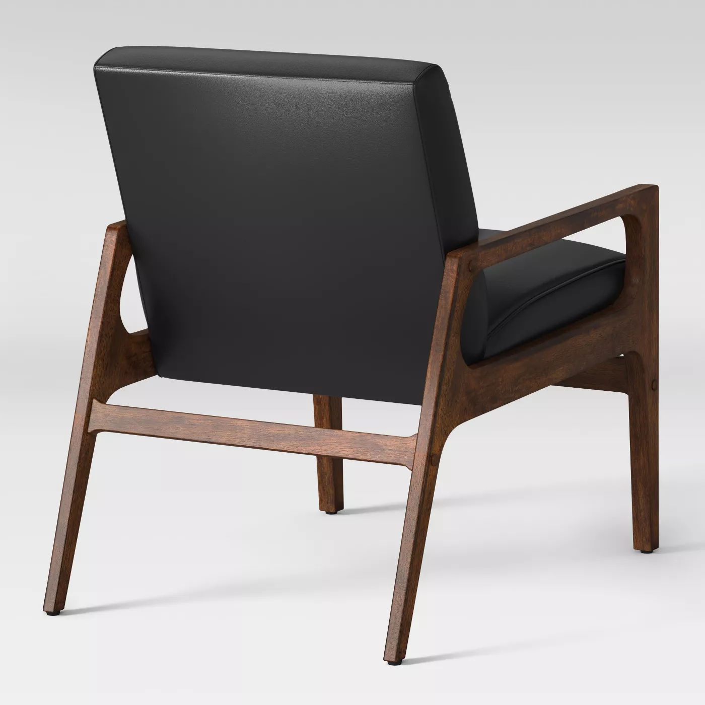 Peoria Wood Arm Chair Black thumbnail 3