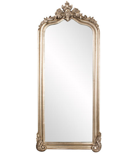 Champagne Silver Leaf Floor Mirror — view 1