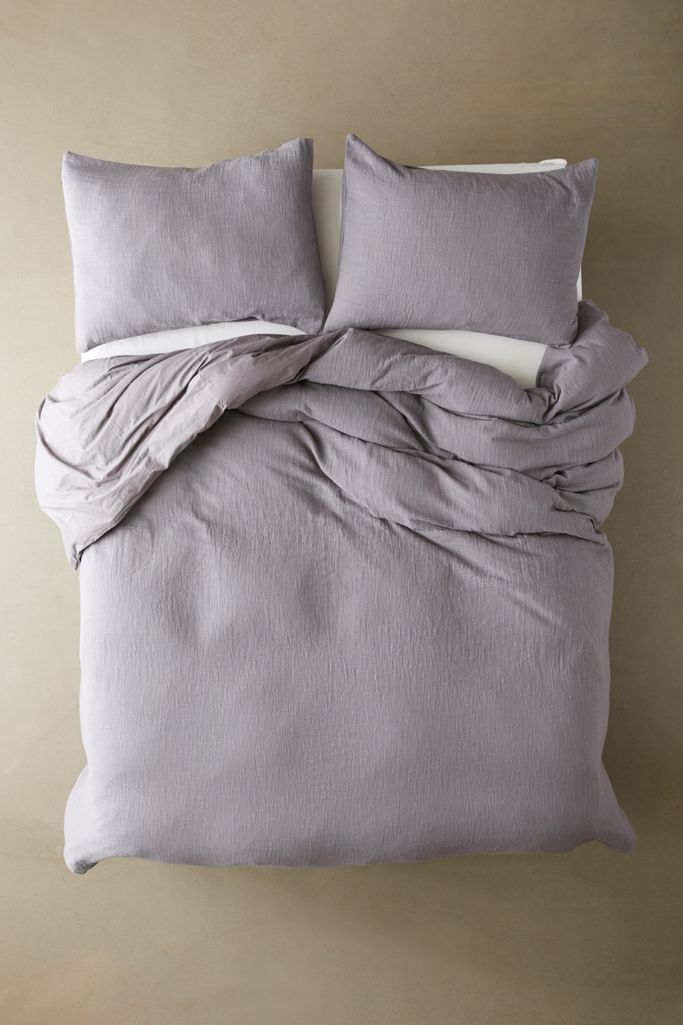 Washed Cotton Slub Duvet Cover — view 1