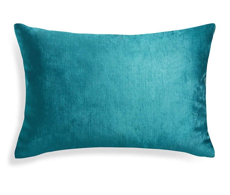 Viva Turquoise Crushed Velvet Pillow thumbnail 3