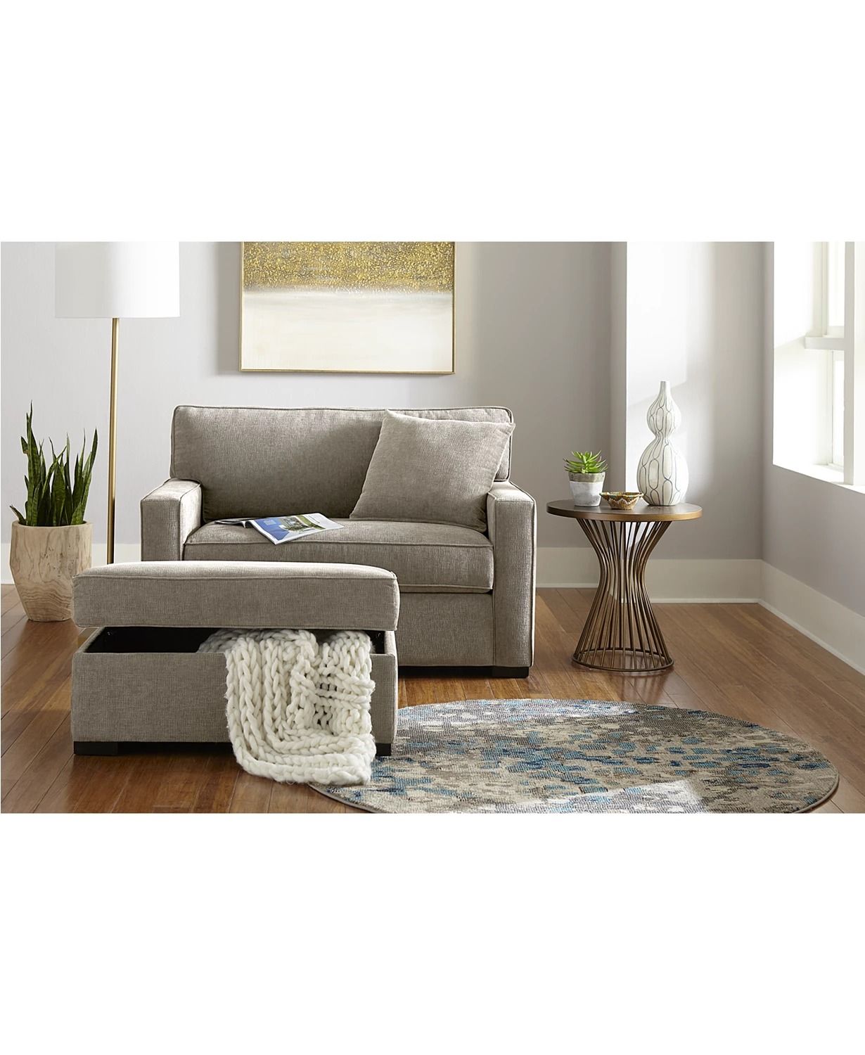 Fabric Chair Bed, Created for Macy's thumbnail 2