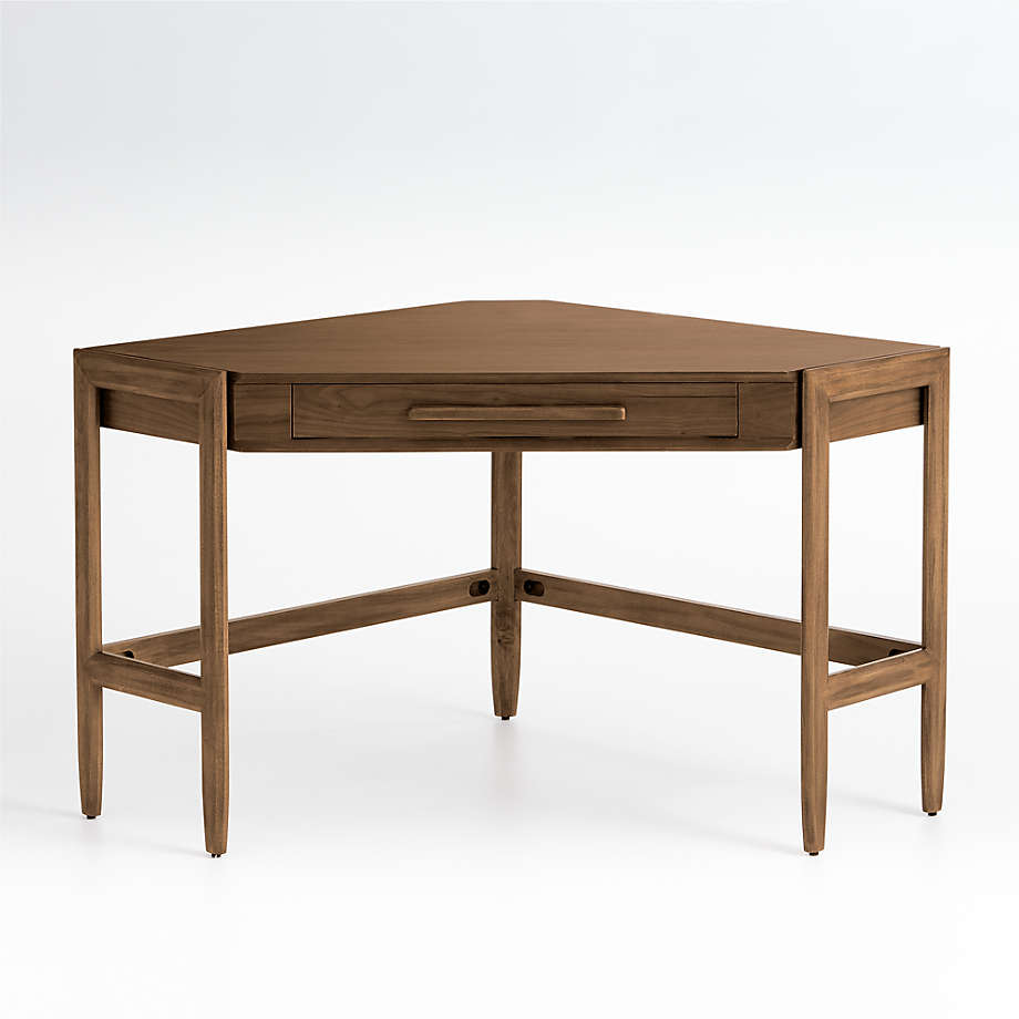 Tate Walnut Corner Desk with Power thumbnail 3