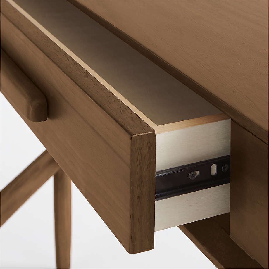 Tate Walnut Corner Desk with Power thumbnail 4