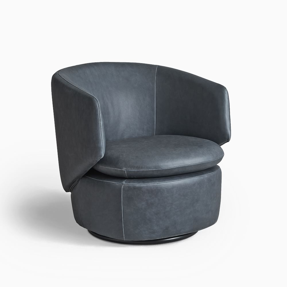 Crescent Leather Swivel Chair  thumbnail 2