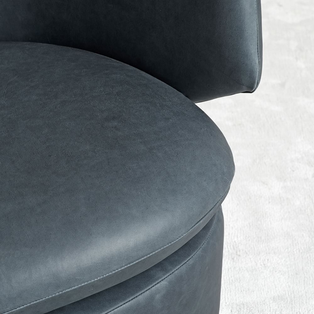 Crescent Leather Swivel Chair  thumbnail 3